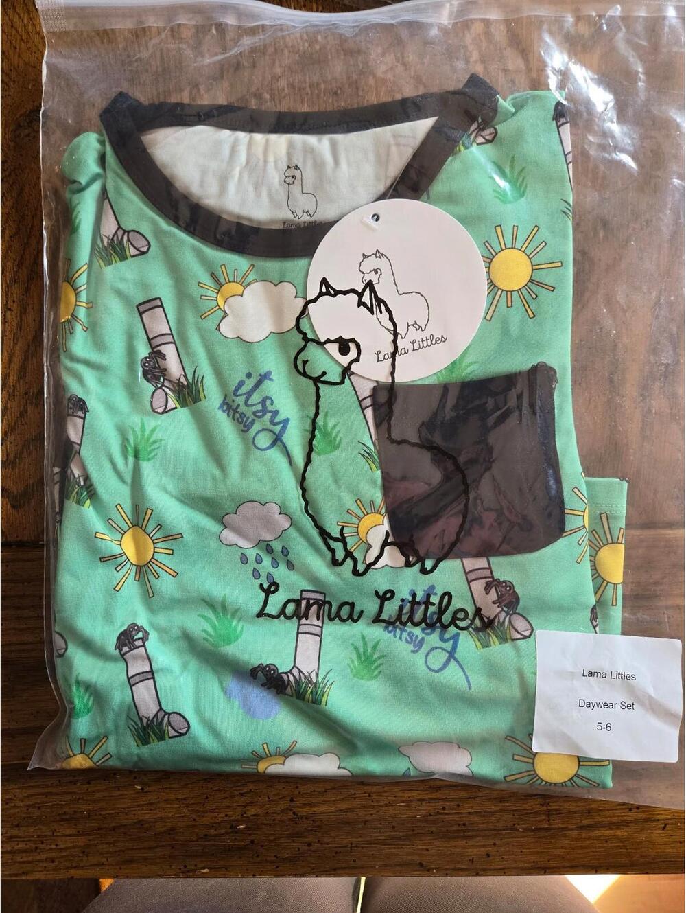 5/6 bamboo day wear outfit lama littles